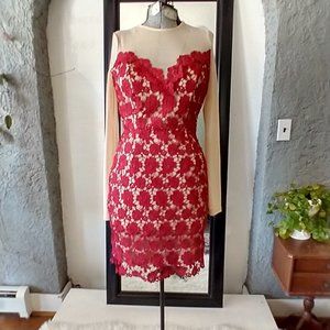 Red Lace BodyCon Dress